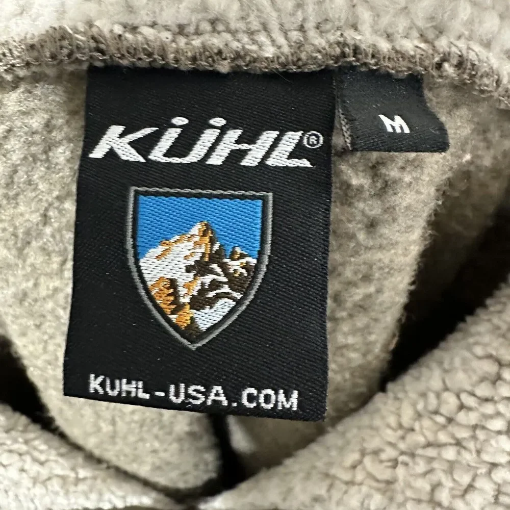 KUHL Women's Beige/Tan‎ 1/4 Zip Pullover ALFPACA FLEECE Sweater Long Sleeve Sz M